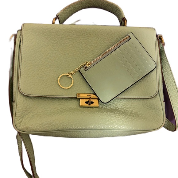 fossil pebbled leather crossbody purse - Picture 10 of 10